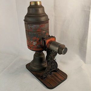 Antique German Magic Lantern Slide Projector 1890s 1880s 19th Century Oil Lamp